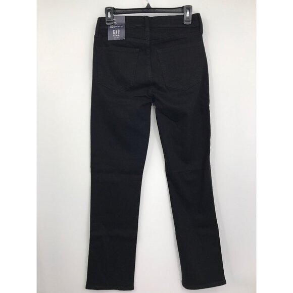 GAP Womens Denim Jean Classic Straight Leg Black 6/28 Regular NEW - Picture 6 of 7